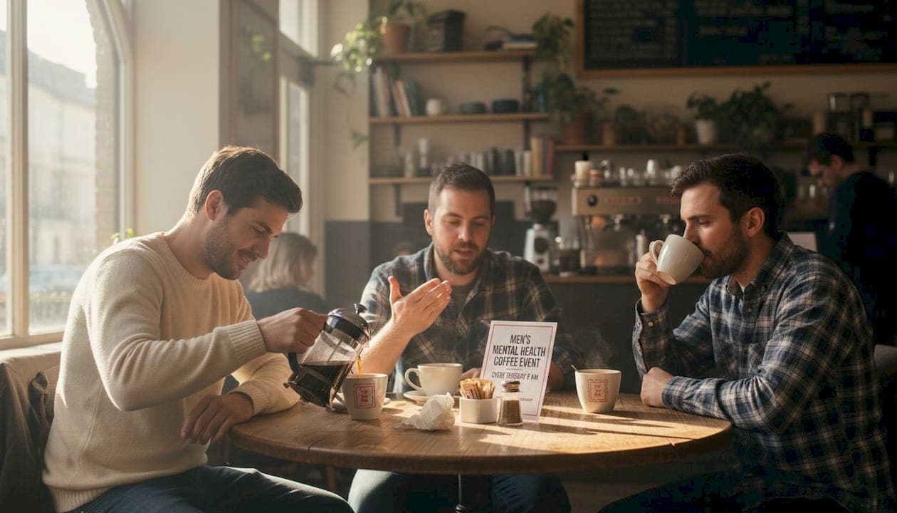 How to start a charity coffee campaign for men's mental health