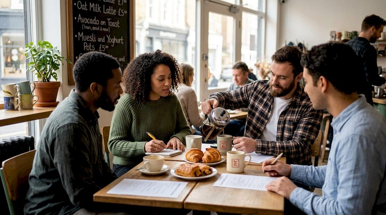 Creative café team building ideas in London for mental health