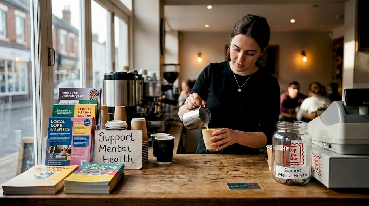 How to set up coffee donations for mental health